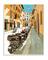 Stupell Industries Row of Mopeds Yellow European City Street White Framed Wall Art